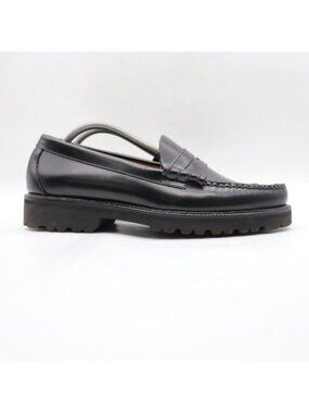G.H. Bass Weejuns Larson Men's Size 11 D Black Leather Penny Loafers